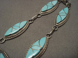 Important Old Zuni Frank Vacit Turquoise Native American Jewelry Silver Bracelet-Nativo Arts