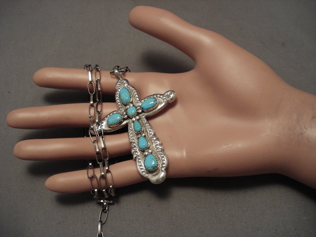 Important Old Zuni Horace Iule Turquoise Native American Jewelry