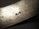 Important Older Vintage Navajo Kee Joe Benally (d.) Turquoise Native American Jewelry Silver Bracelet-Nativo Arts