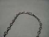Important Orvil Jack Turquoise Vintage Native American Navajo Sterling Silver Necklace Old-Nativo Arts