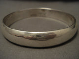 Important Orville Tsinnie Solid Sterling Native American Jewelry Silver Navajo Bangle Bracelet-Nativo Arts