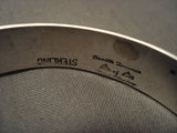 Important Orville Tsinnie Solid Sterling Native American Jewelry Silver Navajo Bangle Bracelet-Nativo Arts