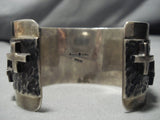 Important Ronnie Willie Cross Vintage Native American Navajo Sterling Silver Bracelet Old-Nativo Arts
