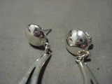 Important Roy Talahaftewa Hopi Native American Jewelry Silver Earrings-Nativo Arts