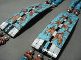 Important Santo Domingo **turquoise Corwn Plants** Native American Jewelry Silver Necklace-Nativo Arts
