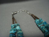Important!! Santo Domingo Turquoise Parrot Sterling Native American Jewelry Silver Necklace-Nativo Arts