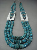 Important!! Santo Domingo Turquoise Parrot Sterling Native American Jewelry Silver Necklace-Nativo Arts