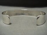 Important Sidney Sekakuku (d.) Vintage Hopi Native American Jewelry Silver Paw Bracelet-Nativo Arts