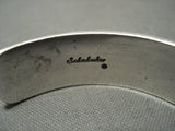 Important Sidney Sekakuku (d.) Vintage Hopi Native American Jewelry Silver Paw Bracelet-Nativo Arts