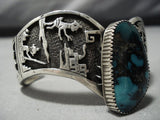 Important Smithsonian Gilbert Turquoise Vintage Native American Jewelry Navajo Sterling Silver Bracelet-Nativo Arts