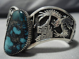 Important Smithsonian Gilbert Turquoise Vintage Native American Jewelry Navajo Sterling Silver Bracelet-Nativo Arts