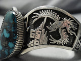 Important Smithsonian Gilbert Turquoise Vintage Native American Jewelry Navajo Sterling Silver Bracelet-Nativo Arts