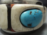 Important! Special White Stone Vintage Native American Jewelry Navajo Turquoise Sterling Silver Bracelet-Nativo Arts