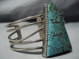 Important Teesyatoh Shepard Turquoise Vintage Native American Jewelry Navajo Sterling Silver Bracelet-Nativo Arts