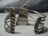 Important Teesyatoh Shepard Turquoise Vintage Native American Jewelry Navajo Sterling Silver Bracelet-Nativo Arts