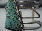 Important Teesyatoh Shepard Turquoise Vintage Native American Jewelry Navajo Sterling Silver Bracelet-Nativo Arts