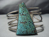 Important Teesyatoh Shepard Turquoise Vintage Native American Jewelry Navajo Sterling Silver Bracelet-Nativo Arts