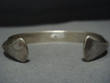 Important Thick Heavy!! Vintage Native American Jewelry Navajo Orville Tsinnie Sterling Silver Bracelet-Nativo Arts