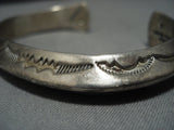 Important Thick Heavy!! Vintage Native American Jewelry Navajo Orville Tsinnie Sterling Silver Bracelet-Nativo Arts