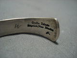 Important Thick Heavy!! Vintage Native American Jewelry Navajo Orville Tsinnie Sterling Silver Bracelet-Nativo Arts