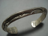 Important Thick Heavy!! Vintage Native American Jewelry Navajo Orville Tsinnie Sterling Silver Bracelet-Nativo Arts