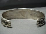 Important Tommy Tso Vintage Native American Jewelry Navajo Turquoise Sterling Silver Cuff Bracelet Old-Nativo Arts