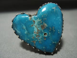 Important Touchine Family **turquoise Heart** Native American Jewelry Silver Navajo Ring-Nativo Arts