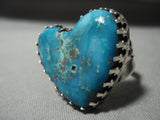 Important Touchine Family **turquoise Heart** Native American Jewelry Silver Navajo Ring-Nativo Arts