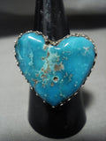Important Touchine Family **turquoise Heart** Native American Jewelry Silver Navajo Ring-Nativo Arts