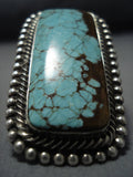 Important Towering Native American Jewelry Navajo Turquoise Sterling Silver Ring-Nativo Arts