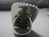 Important Towering Native American Jewelry Navajo Turquoise Sterling Silver Ring-Nativo Arts