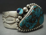 Important Vidal Aragon Turquoise Vintage Santo Domingo Sterling Native American Jewelry Silver Bracelet-Nativo Arts