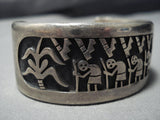 Important Vintage Bueford Dawahoya Sterling Silver Kachina Native American Jewelry Hopi Bracelet-Nativo Arts