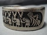 Important Vintage Bueford Dawahoya Sterling Silver Kachina Native American Jewelry Hopi Bracelet-Nativo Arts