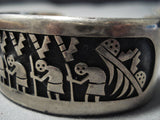 Important Vintage Bueford Dawahoya Sterling Silver Kachina Native American Jewelry Hopi Bracelet-Nativo Arts