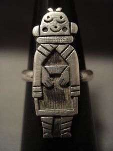 Important Vintage Hopi John Coochyumptewa 'Maiden' Native American Jewelry Silver Ring-Nativo Arts