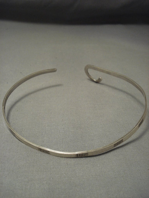 Important Vintage Hopi John Coochyumptewa Native American Jewelry Silver Necklace-Nativo Arts