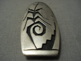 Important Vintage Hopi Native American Jewelry Silver Button Cover For Shirt-Nativo Arts