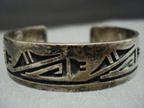 Important Vintage Hopi Phillip Honanie Sterling Silver Bracelet Old-Nativo Arts