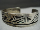 Important Vintage Hopi Phillip Honanie Sterling Silver Bracelet Old-Nativo Arts