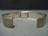 Important Vintage Hopi Sterling Native American Jewelry Silver Kyasousie Bracelet Old Cuff Jewelry-Nativo Arts
