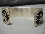 Important Vintage Native American Hopi Bernard Dallasvyoma Sterling Silver Bracelet Old-Nativo Arts