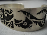 Important Vintage Native American Hopi Bernard Dallasvyoma Sterling Silver Bracelet Old-Nativo Arts
