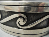 Important Vintage Native American Jewelry Hopi George Phillips Sterling Silver Bracelet Cuff Old-Nativo Arts