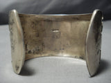 Important Vintage Native American Jewelry Hopi Lou Jasytewa Sterling Silver Maze Bracelet Old-Nativo Arts