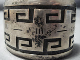 Important Vintage Native American Jewelry Hopi Lou Jasytewa Sterling Silver Maze Bracelet Old-Nativo Arts
