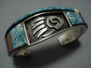 Important!! Vintage Native American Jewelry Hopi Phillip Sekaquaptewa Turquoise Sterling Silver Bracelet-Nativo Arts