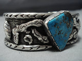 Important Vintage Native American Jewelry Navajo Agnes Platero Turquoise Sterling Silver Bracelet-Nativo Arts