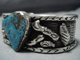 Important Vintage Native American Jewelry Navajo Agnes Platero Turquoise Sterling Silver Bracelet-Nativo Arts