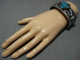 Important Vintage Native American Jewelry Navajo Agnes Platero Turquoise Sterling Silver Bracelet-Nativo Arts